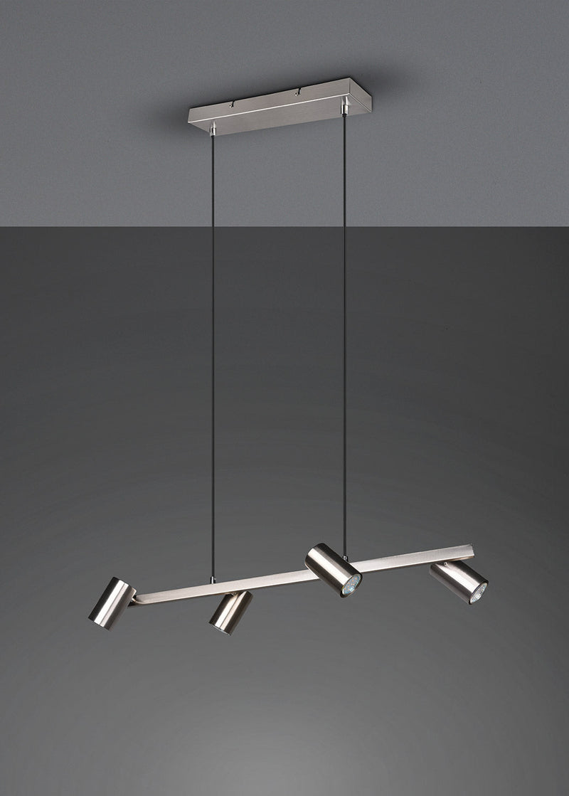 Lampada a Sospensione da Interno Attacco GU10 in Metallo Nickel Opaco