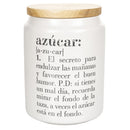 Barattolo Zucchero con scritta "azucar" 750 ml in Gres VdE Tivoli 1996 Spagnolo