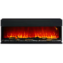 Camino Elettrico da Parete e da Incasso 1800W con Fiamme Colorate LED Nero 