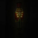 Soldatino Schiaccianoci in Resina 18x13xh69 cm con LED Decorazione Rosso