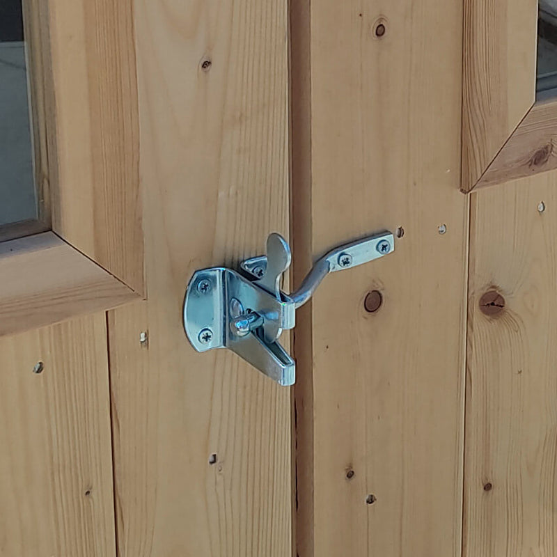 Casetta Box da Giardino per Attrezzi 178x218 cm con Porta Singola Cieca in Legno Naturale