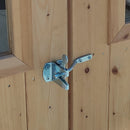 Casetta Box da Giardino per Attrezzi 146x146 cm con Porta Finestrata in Legno Naturale