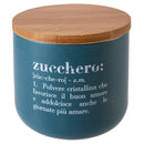 Barattolo Zucchero Double Face 500 ml in New Bone China VdE Tivoli 1996 Verde Petrolio