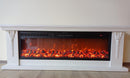 Camino Elettrico da Pavimento 60x170x27 cm Effetto Fiamma 1500W Pandora & Tanzania Panna