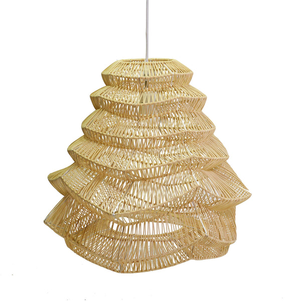 Lampadario in rattan naturale con attacco cm Ø55,5xh48 acquista