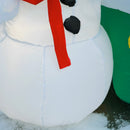 Albero di Natale Gonfiabile H185 cm con Pupazzo di Neve e Babbo Natale