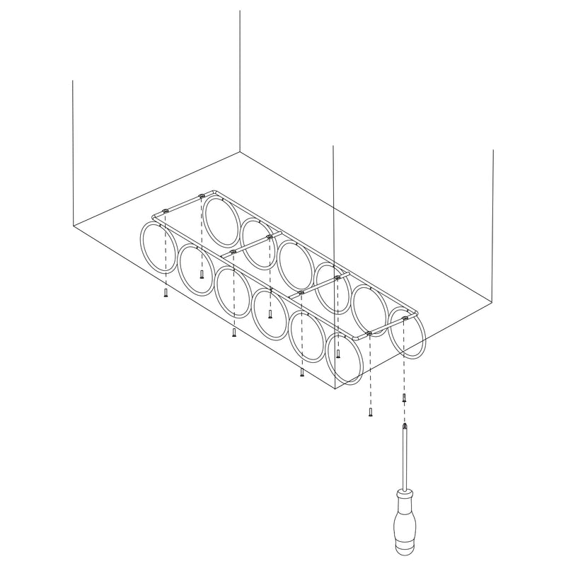 Portabottiglie per Mobili 6 Bottiglie in Acciaio Emuca Cromato