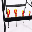 Banco Pieghevole da Lavoro per Fai da Te con Morsetti Laterali e Portautensili