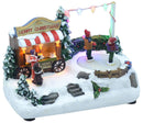 Villaggio Natalizio in Resina Negozio con Luci e Suoni 19x10,5xh13 cm