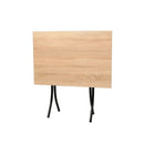 Tavolo pieghevole 60x90x75 cm rovere sonoma e gambe nero
