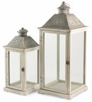 Set 2 Lanterne Alte da Giardino in Metallo Soriani