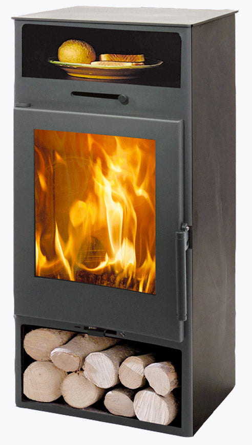 Stufa a Legna 6,3 kW 87,9x36x42 cm Nijar Nera prezzo