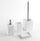 Set 4 Accessori da Bagno in Resina TFT Naama Bianco e Bambù