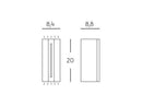 Applique da Esterno a LED 8W+4W 4000K Sovil Bianco
