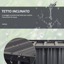 Casetta Box da Giardino in Lamiera per Robot Tagliaerba 88x87x60 cm in Acciaio Nero