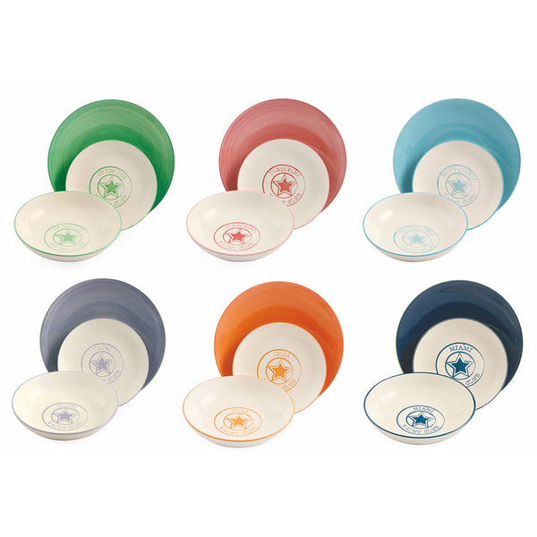 acquista Servizio Piatti 18 Pezzi in Gres Villa d'Este Yacht Star