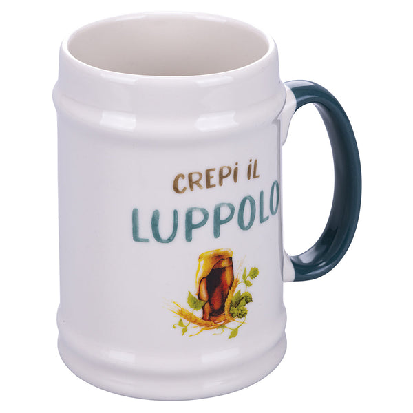 Boccale Birra Ø8x13 cm in New Bone China VdE Tivoli 1996 Le Travisate Bianco online