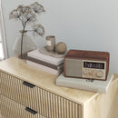 Cassettiera 6 Cassetti Stile Nordico 120x39,5x75 cm in Legno Rovere      