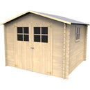 Casetta Box da Giardino per Attrezzi 2,83x2,72m Senza Pavimento in Legno Abete 19mm Mirama NG