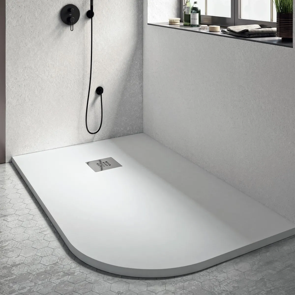 online Piatto Doccia Rettangolare Stondato 100x80 cm Appoggio a Sinistra Bonussi Karen