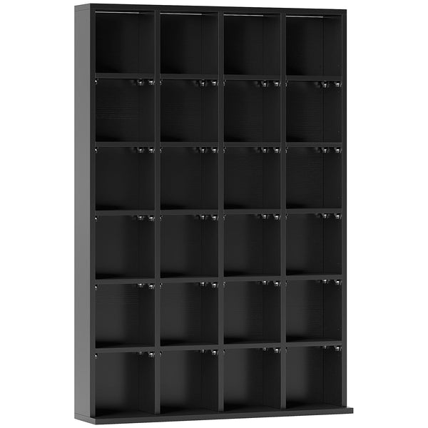 online Mobile Porta CD 89x20x130.5 cm con Ripiani Regolabili per 456 CD o 336 DVD 24 Scomparti Nero