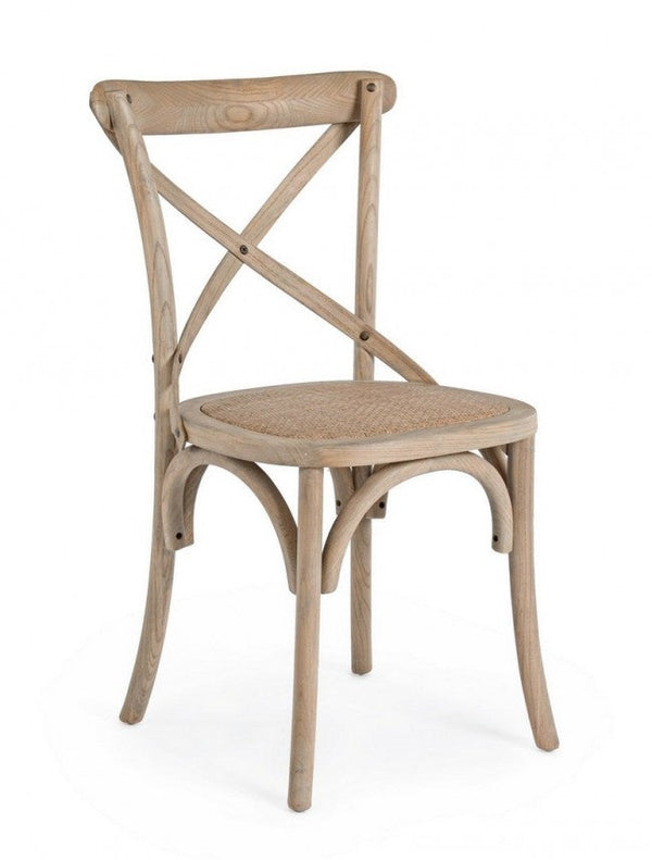 acquista Sedia Cross Grigio Naturale in Legno