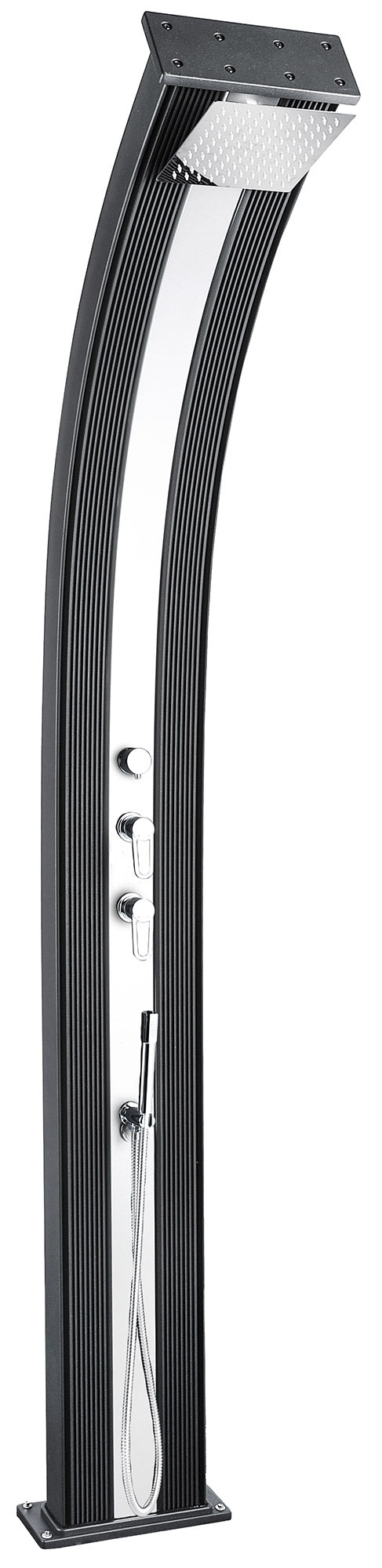 Doccia Solare Ibrida da Giardino 40L Miscelatore e Doccetta Lavapiedi Antracite/Inox acquista