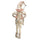 Pupazzo Elfo in Tessuto elfo champagne cm 18x12xh59