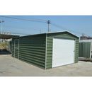 Capannone Box con Saracinesca in Lamiera Verde per Deposito Attrezzi 370x790x280cm Enaudi