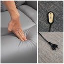 Poltrona Alzapersona Elettrica 80x94x104 cm in Similpelle Grigio