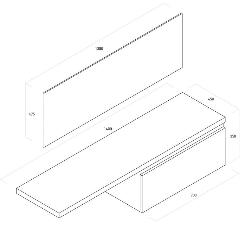 Mobile da Bagno sospeso Ibiza 18 Blu TFT