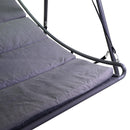 Dondolo Letto da Giardino 216,5x200x182 cm in Metallo Indiana Grigio