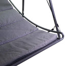 Dondolo Letto da Giardino 216,5x200x182 cm in Metallo Indiana Grigio