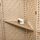 Paravento a 4 Ante Pieghevole con Mensole 160x170 cm Legno di Pino   