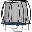 Trampolino Tappeto Elastico per Bambini Ø210 cm in con Rete di Sicurezza Blu