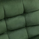 Set 2 Sgabelli da Bar con Schienale e Poggiapiedi 45x47x88 cm in Metallo e Velluto Verde