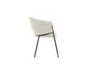 Set 2 Sedie Medea 53x60x78 cm in Tessuto Easy-Clean Bouclé Avorio      