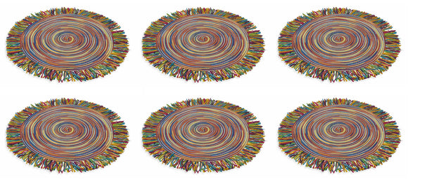 Set 6 Tovagliette Ø46x0,3 cm in Poliestere Villa d'Este Home Tivoli Terra online