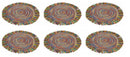 Set 6 Tovagliette Ø46x0,3 cm in Poliestere Villa d'Este Home Tivoli Terra