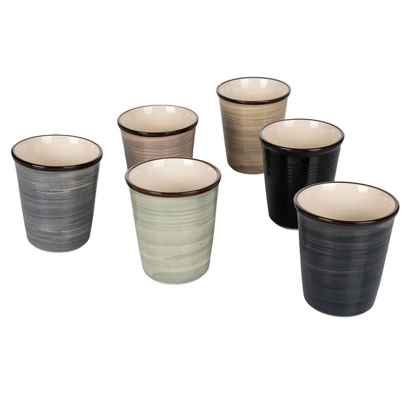prezzo Set 6 Bicchieri Acqua Baita Stones in Ceramica VdE Tivoli 1996 Grigio