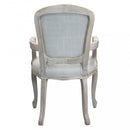 Sedia Romy in Tessuto Grigio 57x57x90 h cm in Legno Grigio