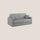 Divano Letto 2 Posti 166x92x96 cm in Tessuto Grigio