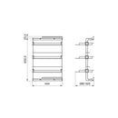 Scarpiera Laterale Destra per Armadi in Acciaio Emuca Hack Grigio Pietra