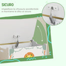 Baule Portagiochi per Bambini 60x37x39 cm con Coperchio in MDF Verde  