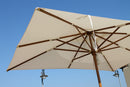Ombrellone da Giardino 2,5x3,5 m Palo Ø48 mm in Legno Telo in Acrilico Danieli Sydney Ecrù