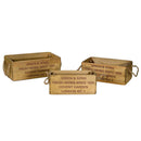Set 3 Cassetti in legno rusty corner rettangolare 
