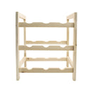 Espositore portabottiglie vino da 9 posti cantinetta in legno chiaro