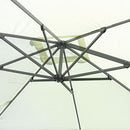 Ombrellone da Giardino Decentrato in Alluminio 3X3m con Maniglione Vorghini Handle Antracite e Ecrù