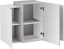 Pensile 3 Ante 90x38x65,5 cm Coro Bianco Lucido e Cemento