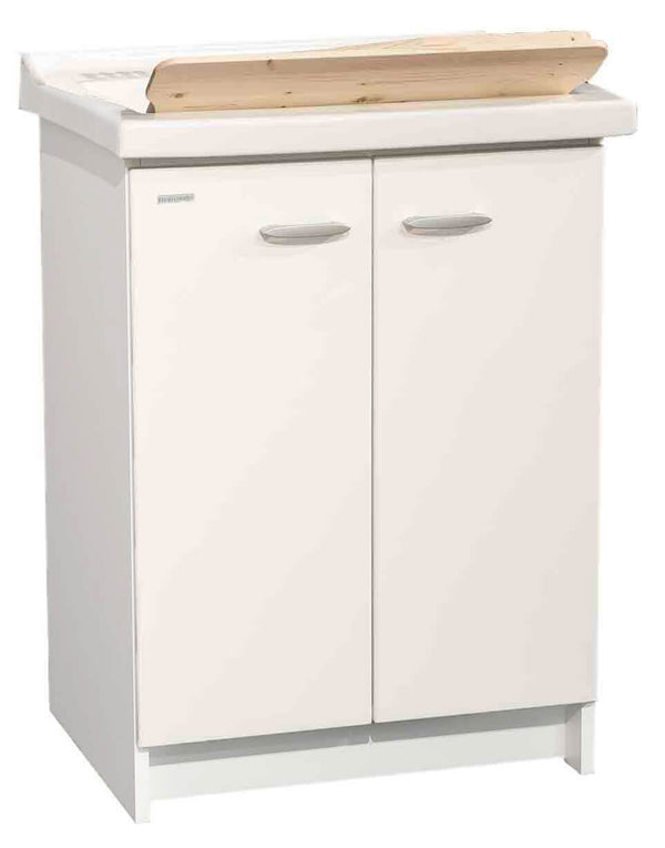Mobile Lavatoio 63x50x87 cm 2 Ante Asse in Legno Montegrappa Acqua Marella Bianco Lucido sconto